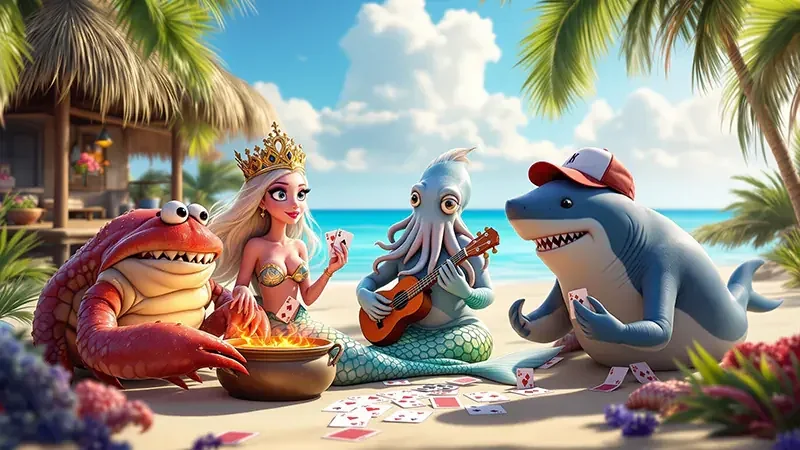 Layar room tembak ikan dengan target laut yang bergerak